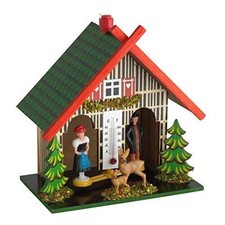 TFA Dostmann 48.1501 Wooden Weather House with Rainman and Sunwoman, Multi-Colou