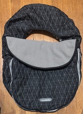 JJ Cole Urban Bundle Me Winter Fleece Car Seat  Stroller Cover Black Gray