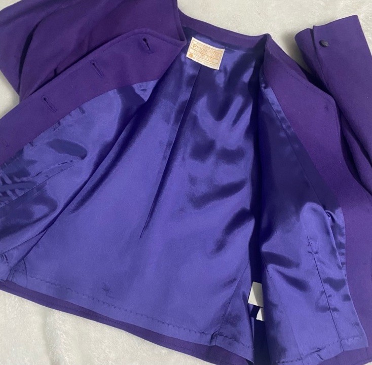 Pendleton Purple Button Blazer Lined Short Jacket… - image 7