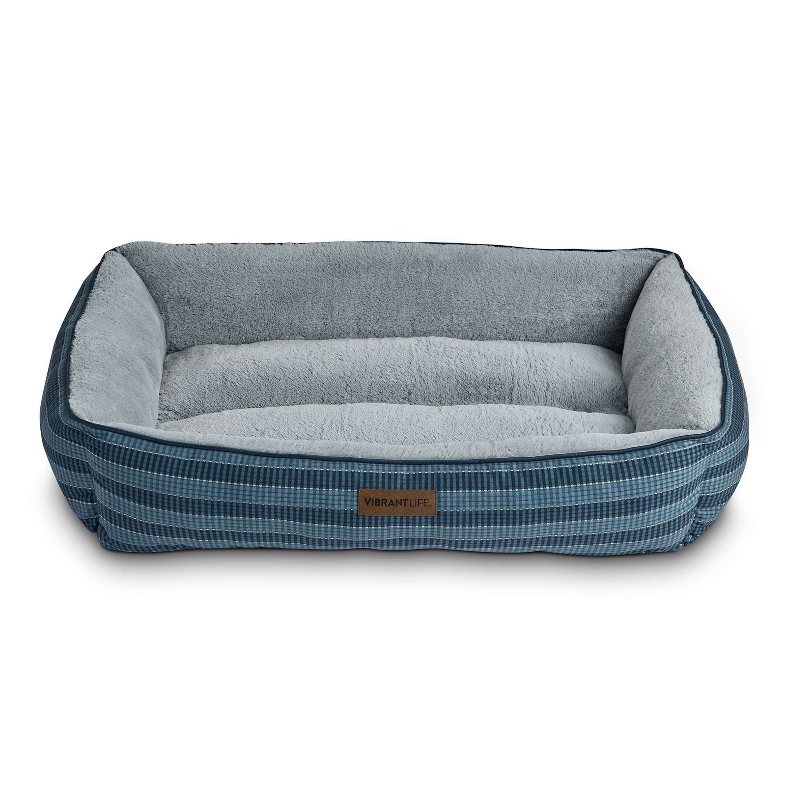 Extra Large Vibrant Blue Dog Bed Lounger 42x32 Inches for Comfort
