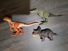 Jurassic World Dominion Ferocious Pack Lot Atrociraptor, Nasutoceratops & Rugops