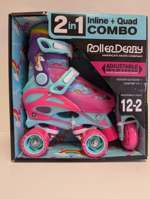 Roller Derby 2-in-1 Incline + Quad Combo - Size 12-2 New