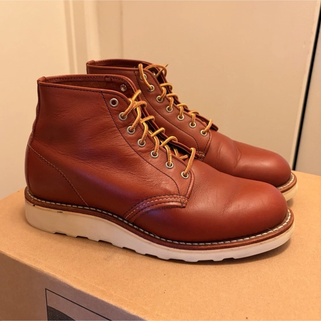 Red Wing 男系带靴，鞋面皮革| eBay