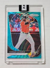 2020 Panini Prizm Yordan Alvarez Rookie #181 TEAL WAVE PRIZM Encased RC SSP