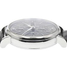 IWC SCHAFFHAUSEN PORTOFINO IW391008 42mm SS Black Dial Leather Chronograph #C358 6