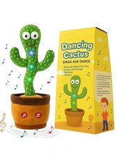 Dancing Talking Cactus Plush Toy for Kids Sings 120 Songs, Mimics Voice, Light