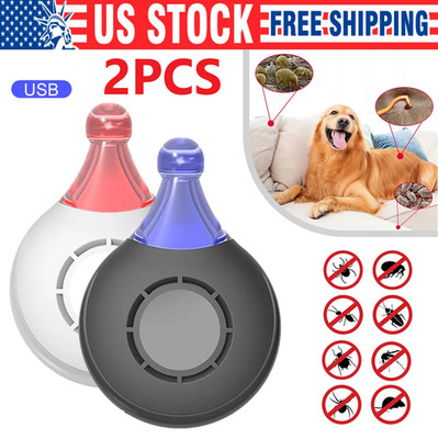 2xAnti Bug Insect Repellent Ultrasonic Pest Flea Tick Repeller for Pets Supplies