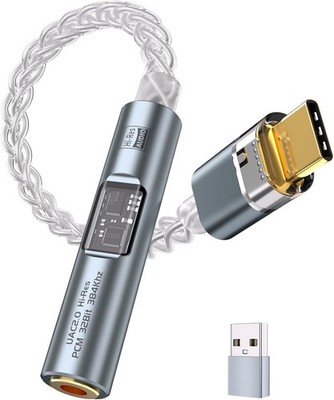 USB C DAC Dongle mit Dual-Chip CX31993 MAX97220, USB-C auf 3,5 mm Audio-Adapter