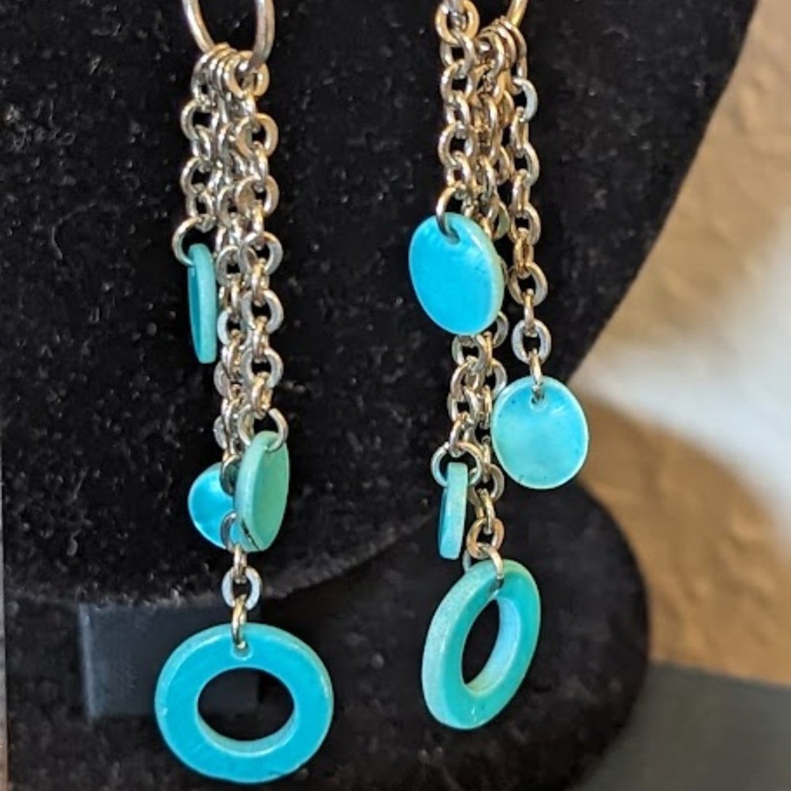 Four Pair Dangle Earrings Assorted Styles - image 7