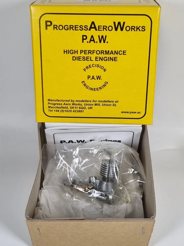 NEW BOXED PAW 55 BR 0.55cc (0.033cu in) Ball Raced Model Aircraft Diesel Engine - Image 2 of 4