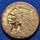 A 1914-D $2.5 Indian Head Gold Quarter Eagle!