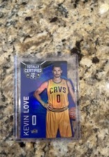 2014-15 Panini Totally Certified - Kevin Love Mirror Platinum Blue Die-Cut /74