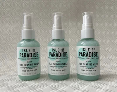 3 X Isle of Paradise Self-Tanning Water - Medium - 60ml