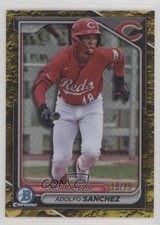 2024 Bowman Draft Chrome Yellow Lunar Crater Refractor 15/75 Adolfo Sanchez n0c