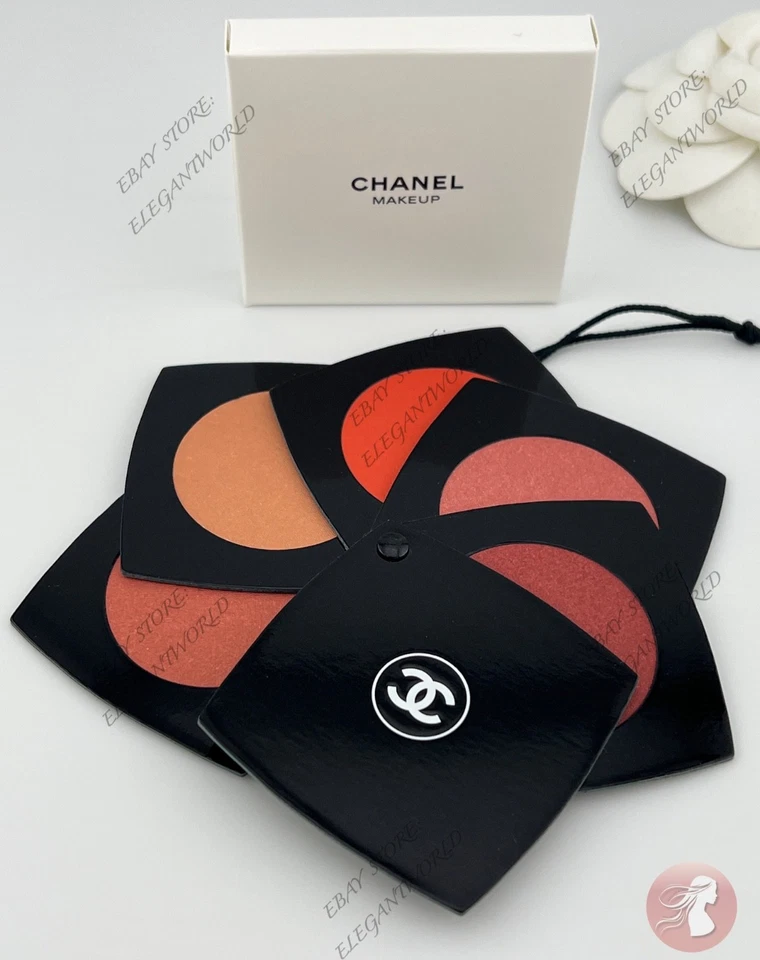 Rubor de Maquillaje Chanel 5 Tonos en Tablero de Tarjetas Muestra Tamaño de Viaje Foto 4 de 4