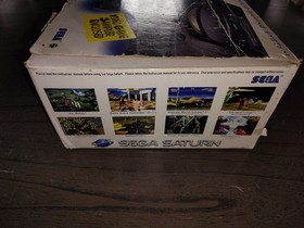 🔥Sega Saturn Black Game Console W/ Box  & Controller + Sampler Disc _Works!