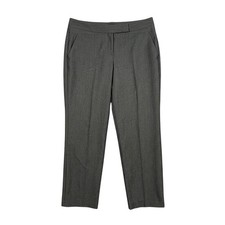 Worthington Petite Modern Fit Dress Pants Gray Straight Leg Trousers Size 8P