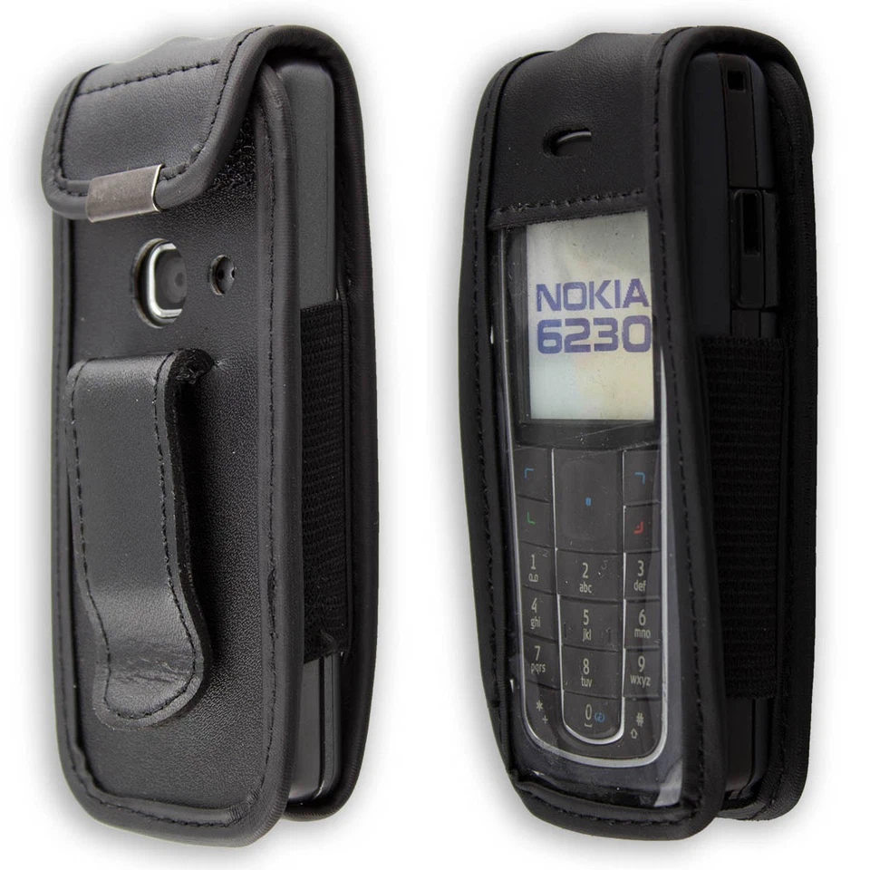 caseroxx Borsa in pelle con clip da cintura per Nokia 6230, 6230i in nero fatto  - Immagine 4 di 4