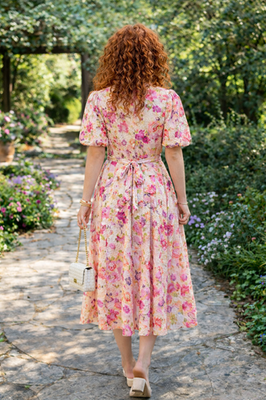 handcrafted blush midi dress Make Me Blush Midi Dress - Blush Pink, Small | Hazel and Olive