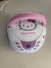 Hello Kitty CD Player Radio Pink Anime Digital Display AM/FM Boombox 2012 WORKS
