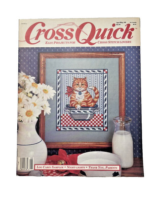 Cross Quick Magazine Vintage Apr/May 1989 Cross Stitch Easy Project