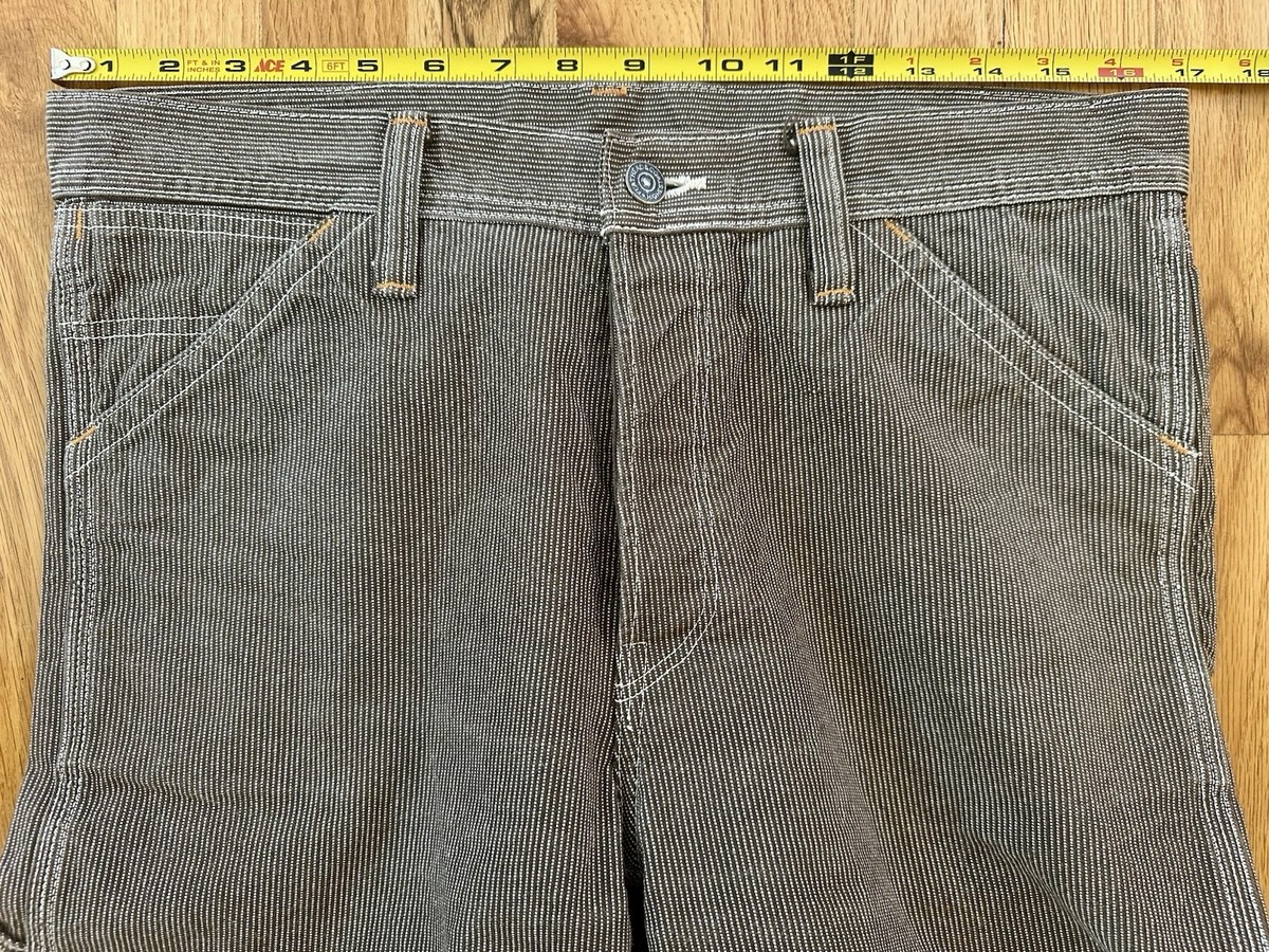 The Flathead Japan Men's 33x31 Hickory Stripe Work Pants Carpenter