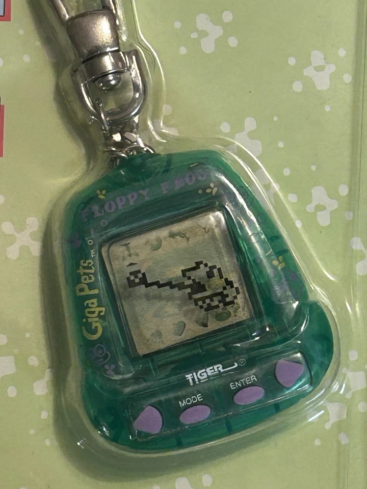 NUEVO Vintage Giga Pets Floppy Frog 1997 Tiger Electronic Virtual Tamagotchi Nano Foto 4 de 4