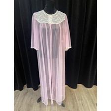 VINTAGES SEARS SHEER LIGHT PINK PEIGNOIR SIZE MEDIUM/36 BUST