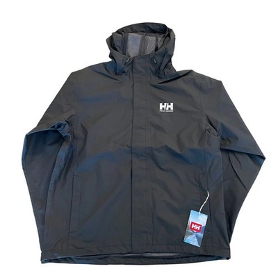 XL Helly Hansen Seven J Windproof Waterproof Breathable Rain Jacket Black Uline