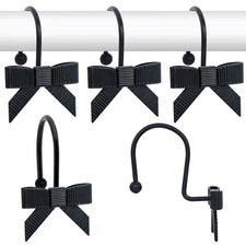 Decorative Shower Curtain Hooks, Luxury Bowknot Shower Curtain Rings, Modern ...