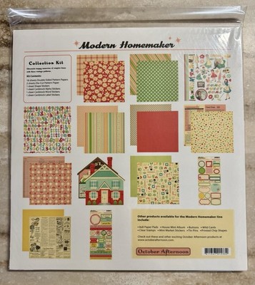 October Afternoon *MODERN HOMEMAKER* 12x12 Paper Collection Kit 22-Pcs COMPLETE