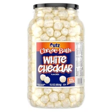 WHITE CHEDDAR Crunchy Real Cheese Corn Balls 15.5oz Limited Edition