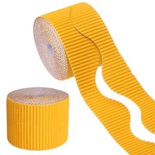 Corrugated Paper Bulletin Border for Classroom Decoration Deep Yellow
