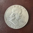 1954 Benjamin Franklin Half Dollar 90% Silver