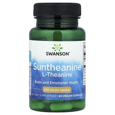 2 X  Swanson, Suntheanine� L-Theanine, 200 mg, 60 Vegan Capsules