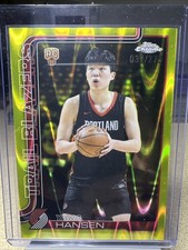 2025-26 Topps Chrome - Yang Hansen #266 Yellow RayWave Refractor /275 (RC)