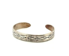 6.5” x 11mm Montana Silversmiths Aztec Style 925 Sterling Silver Cuff Bracelet