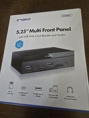 5.25'' 10Gbps Multi Front Panel Reader with USB, Card Reader And Audio