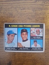 1966 Topps N. League Pitching Leaders #236 Koufax, Marichal, Gibson, Perry