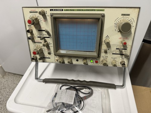 💙LEADER LBO- 522 Dual trace oscilloscope 20 mhz + NEW PROBE
