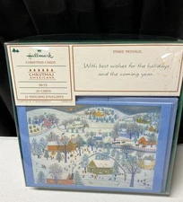 Hallmark Christmas Americana Boxed Card Set 20+21 Vintage 2001