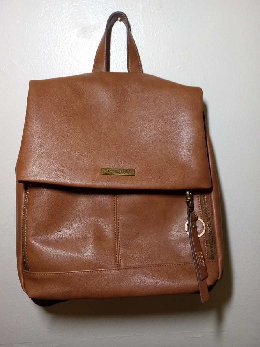 Frye And Co Backpack Purse Bag Vegan Faux Soft Leather