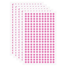 5 Sheet/1100 Pcs Self Adhesive Acrylic Gem 4mm Sticker Gem Stones, Light Red