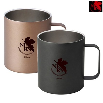 EVANGELION STORE EVA＆LOGOS Vacuum Double-Wall Stainless Steel Mug NERV JAPAN NEW