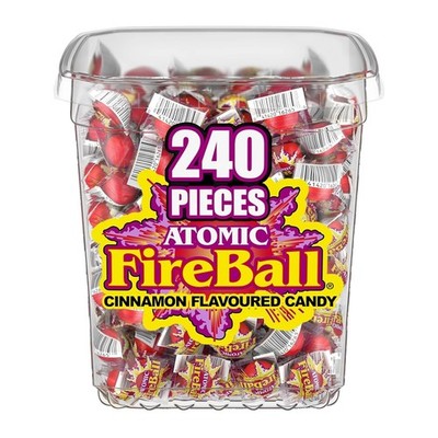 Wonka Atomic Fireball, Candy, Cinnamon Flavor, Individually Wrapped, 64.8oz (240