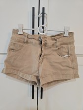 Ladies Khaki Colored Sz Extra Large XL Women  s Shorts 3 Button waist Cotton