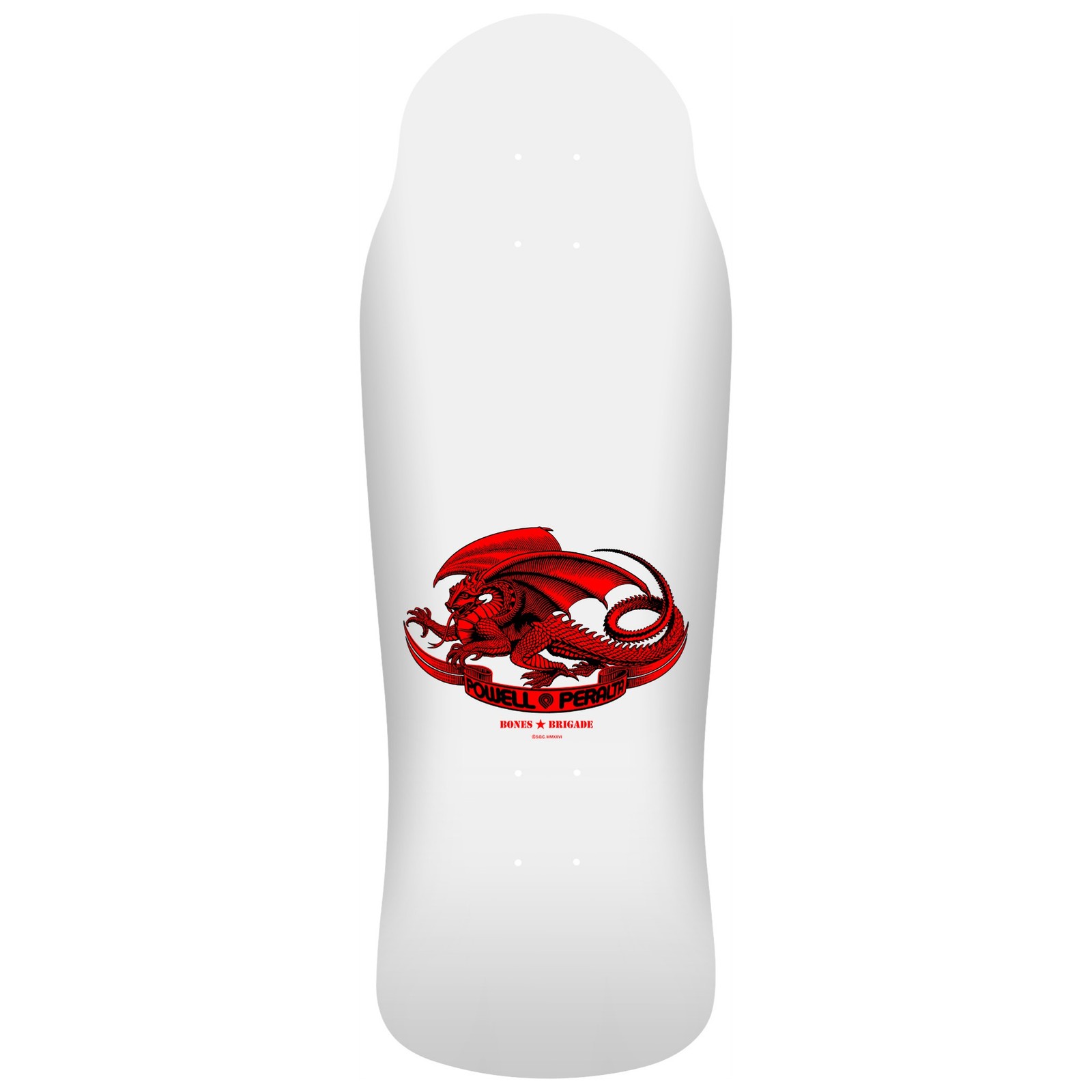 Powell Peralta BONES BRIGADE Tony Hawk CHICKEN SKULL Skateboard Deck WHITE/FOIL 2