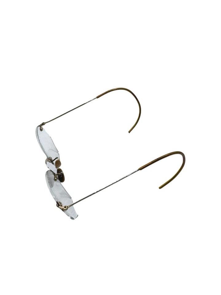 Gafas sin montura Dr. Rolfes bifocales de oro 12k vintage de los años 50 con estuche Foto 2 de 4