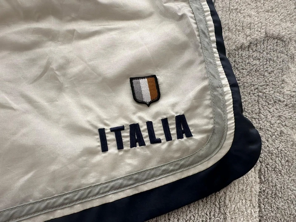 Dolce & Gabbana Blanco Vintage Nylon Temática Italia Ropa de Playa Colección Talla M - Imagen 2 de 4
