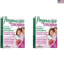 Pregnacare Conception - 2 Pack Bundle - 60 Unflavored Capsules for Her Fertility